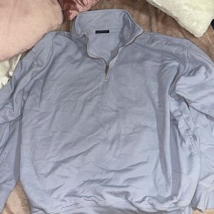 brandy melville oversized light blue quarter zip